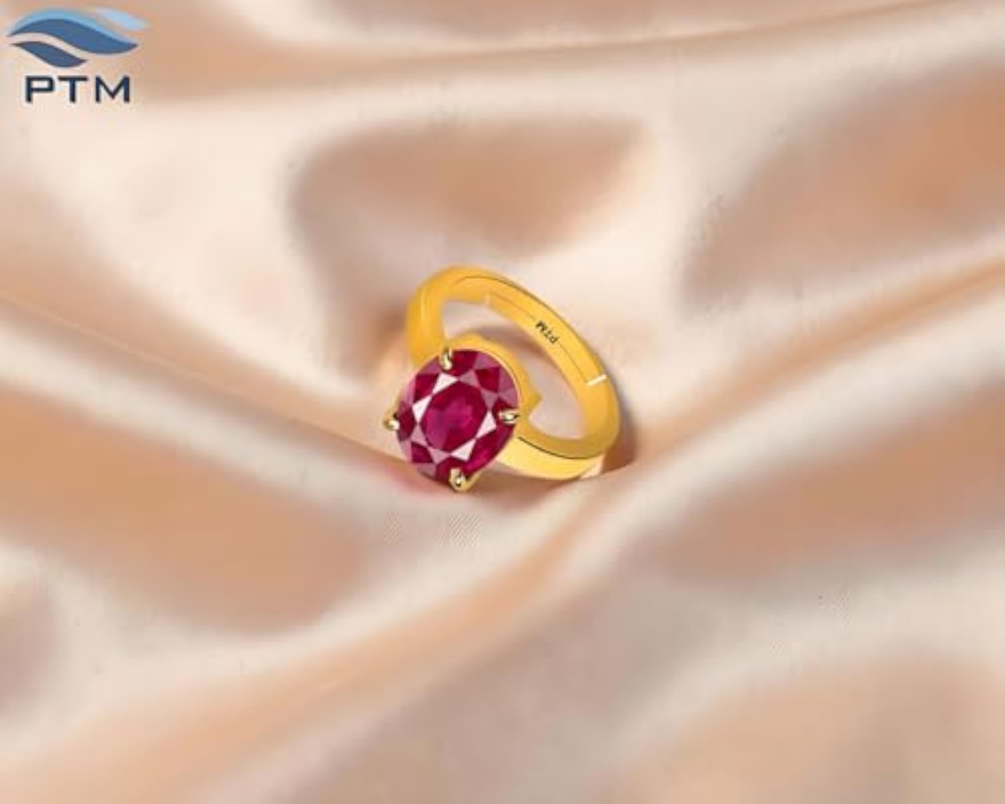 Unisex 5.25 Ratti Natural Ruby Panchdhatu Adjustable Ring